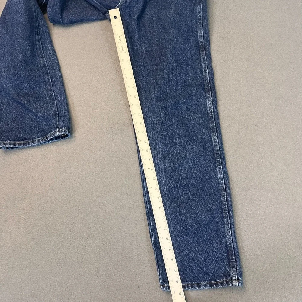 Wrangler Rugged Wear Jeans Mens 32x30 Dark‎ Blue 100% Cotton Denim Workwear Dad